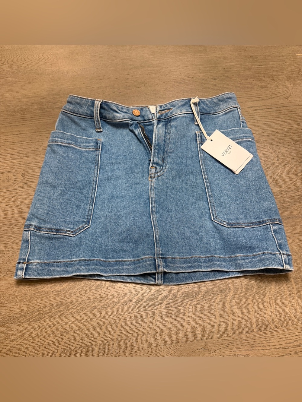 Vervet Claudia Denim Mini Skirt Size S